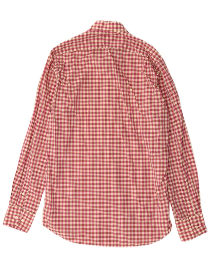 Koszula męska Massimo Dutti w małą różową kratkę