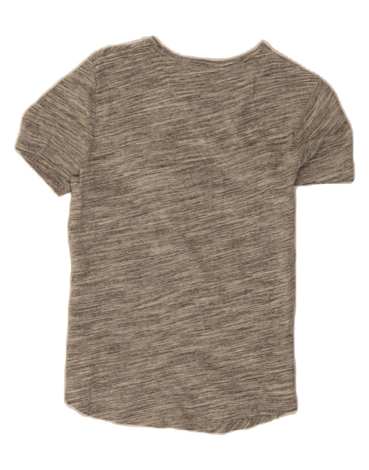 REEBOK Womens Graphic T-Shirt Top UK 12/14 Medium Grey Flecked Vintage Reebok and Second-Hand Reebok from Messina Hembry 
