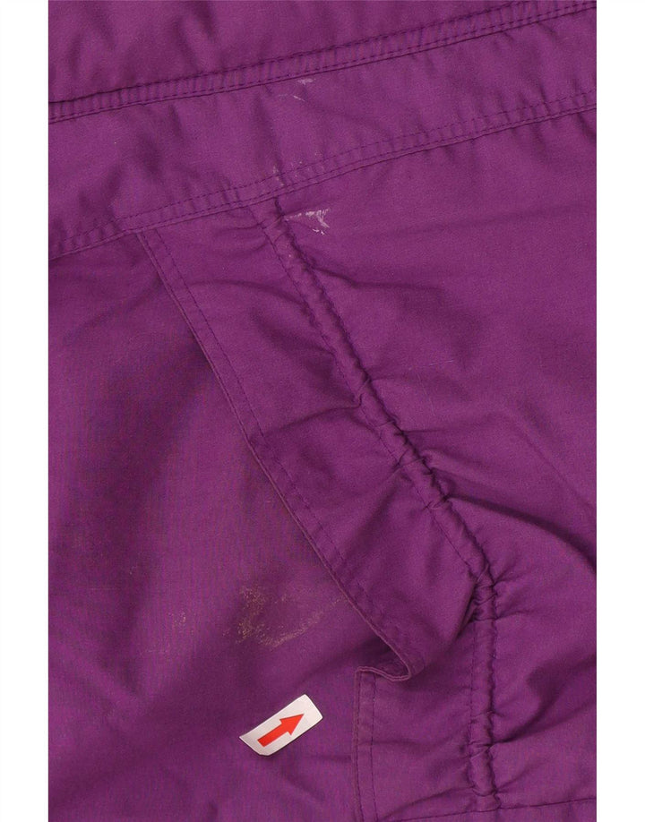Damska kurtka wiatrówka w stylu vintage UK 18 XL Fioletowy poliester z blokami kolorów