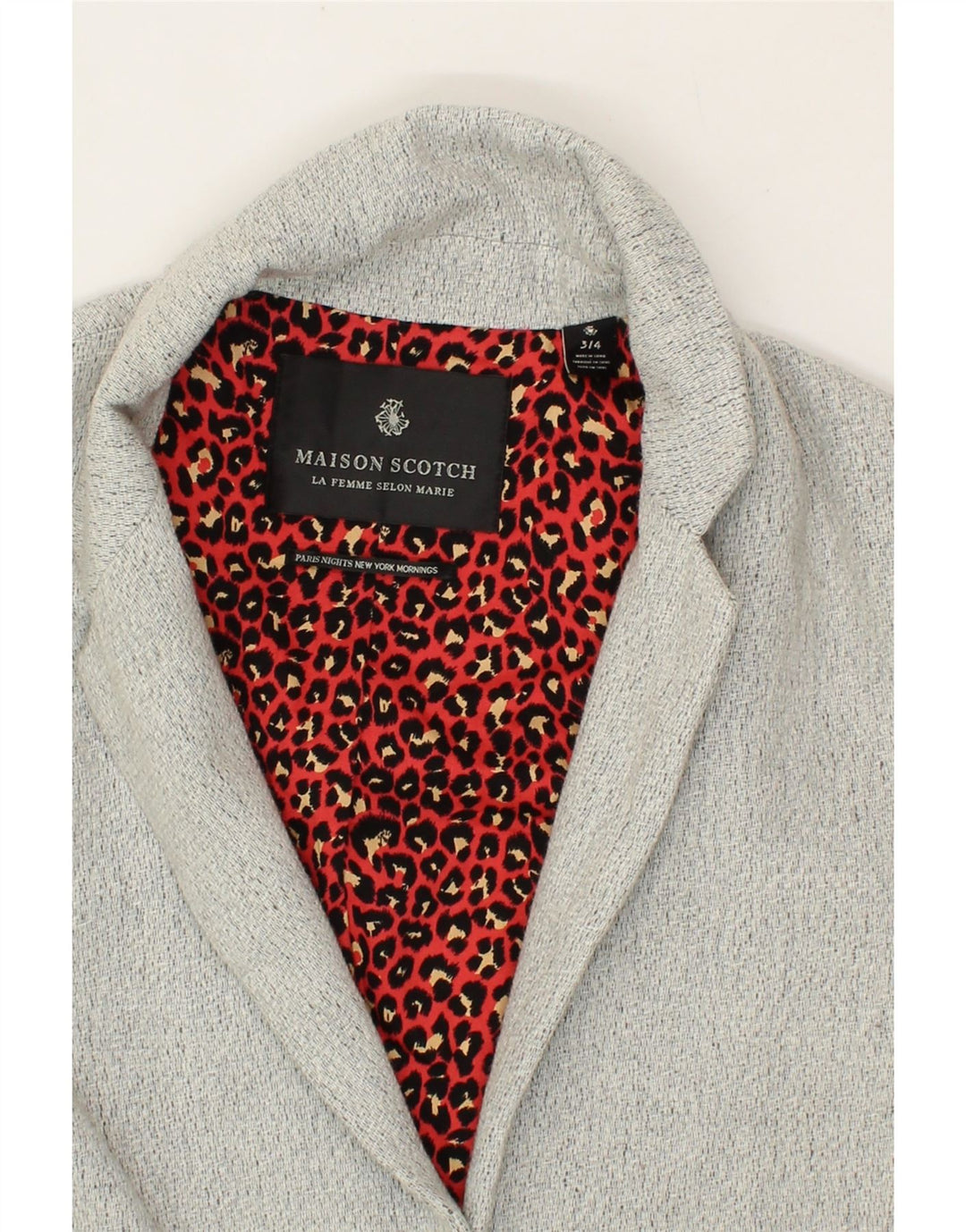 MAISON SCOTCH Womens Overcoat UK 14 Large Grey Polyester Vintage Maison Scotch and Second-Hand Maison Scotch from Messina Hembry 