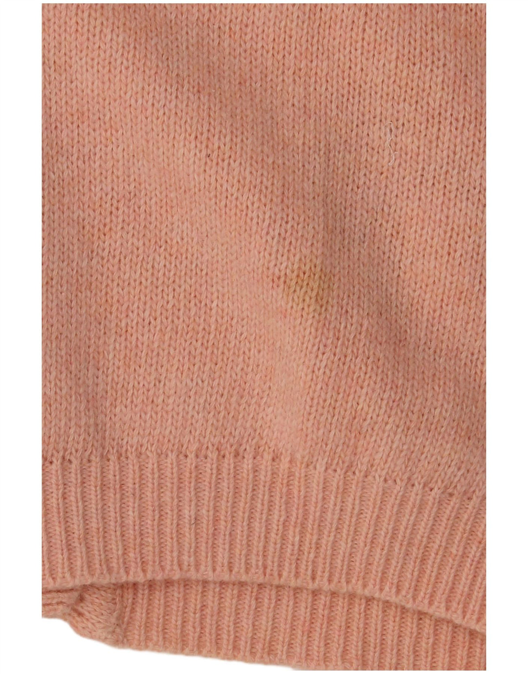 Sweter damski VINTAGE UK 16, duży, różowy, wełniany w kwiaty