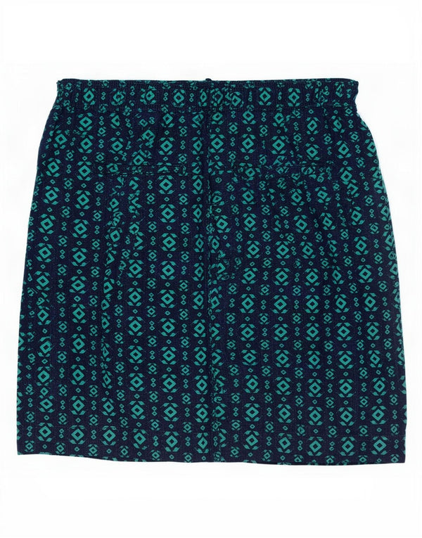 Marks & Spencer Damska spódnica w kształcie litery A UK 12 Medium W30 Granatowa geometryczna