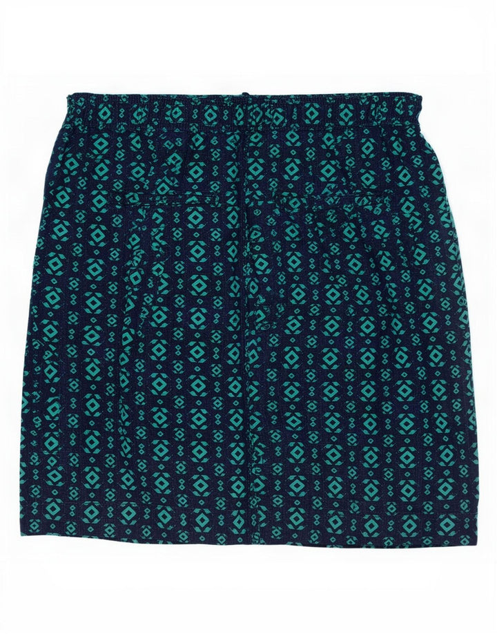 Marks & Spencer Damska spódnica w kształcie litery A UK 12 Medium W30 Granatowa geometryczna