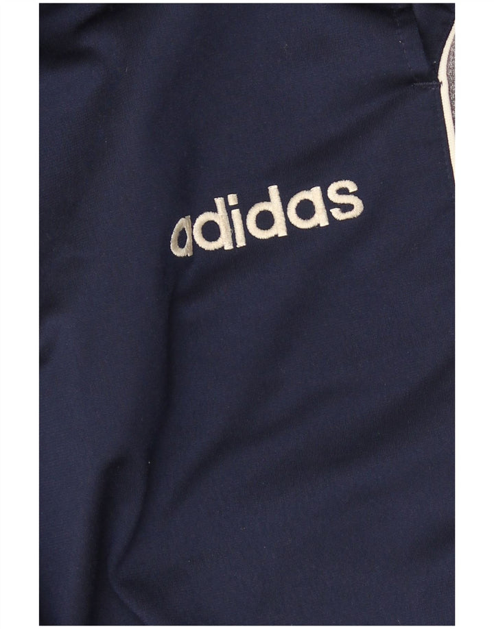 Męskie spodnie dresowe Adidas, duże, granatowe, z blokami kolorów