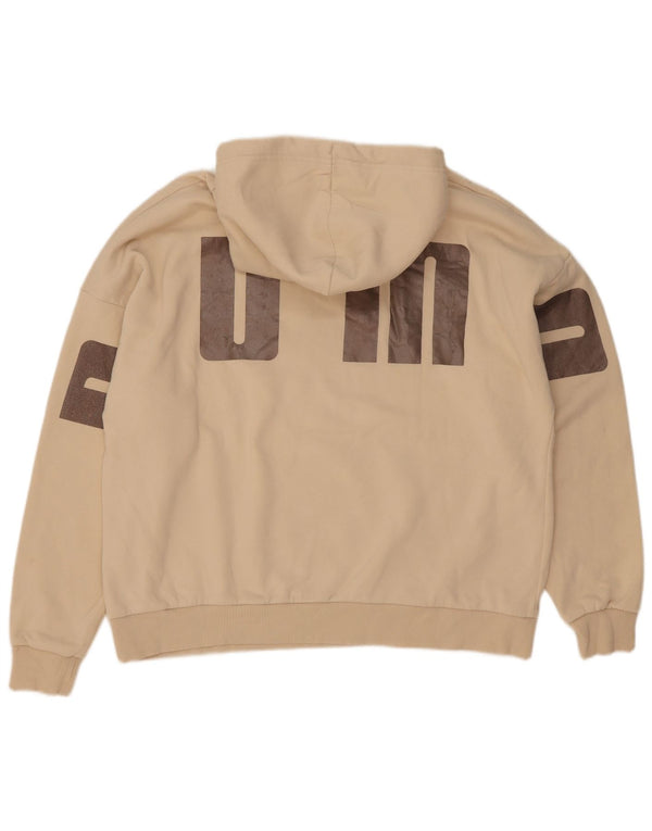 Damski sweter Puma z grafiką, oversize, UK 16, duży, beżowy