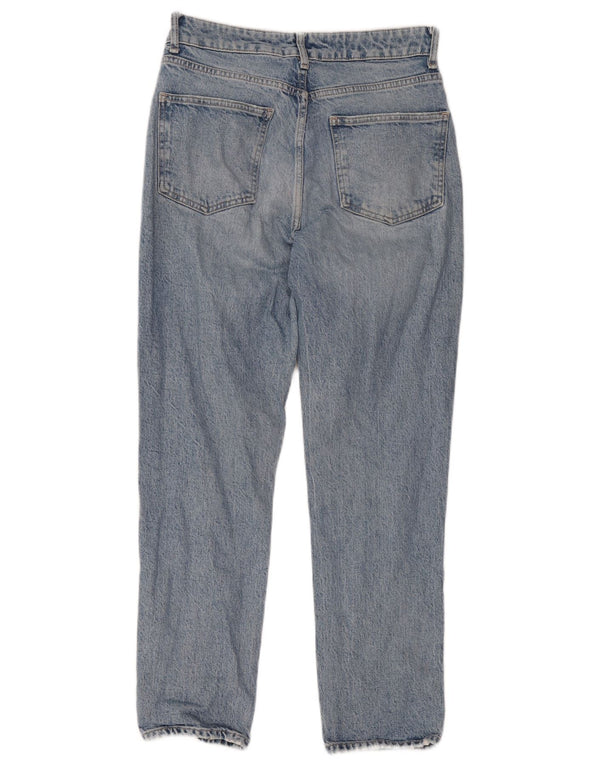 Damskie jeansy Zara z wysokim stanem, przycięte, EU 40, średnie, W30 L26, niebieska bawełna
