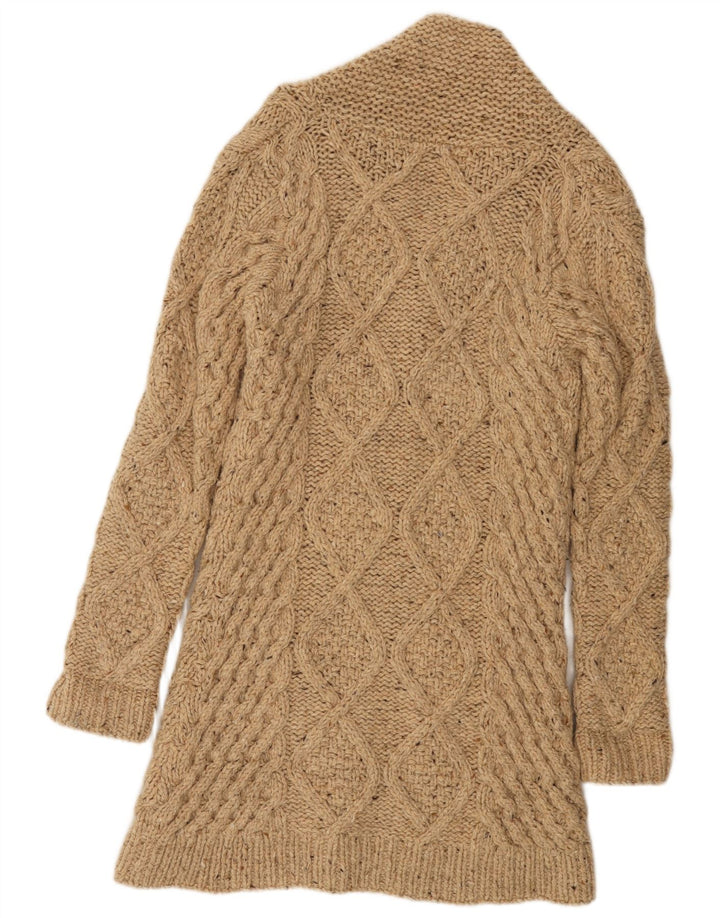 MAISON SCOTCH Damski sweter dziergany ręcznie US 4 Small Beige
