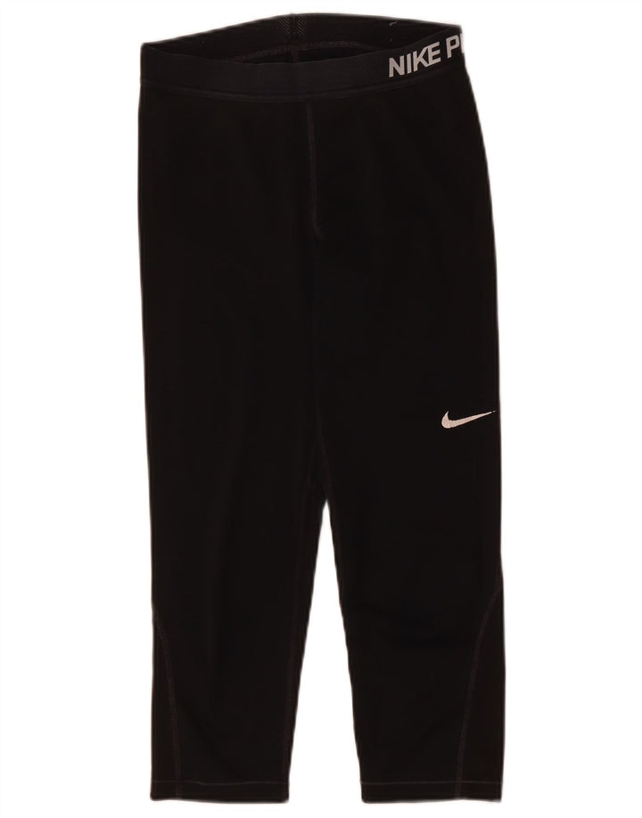 Damskie legginsy Nike Graphic Capri UK 12, średnie czarne