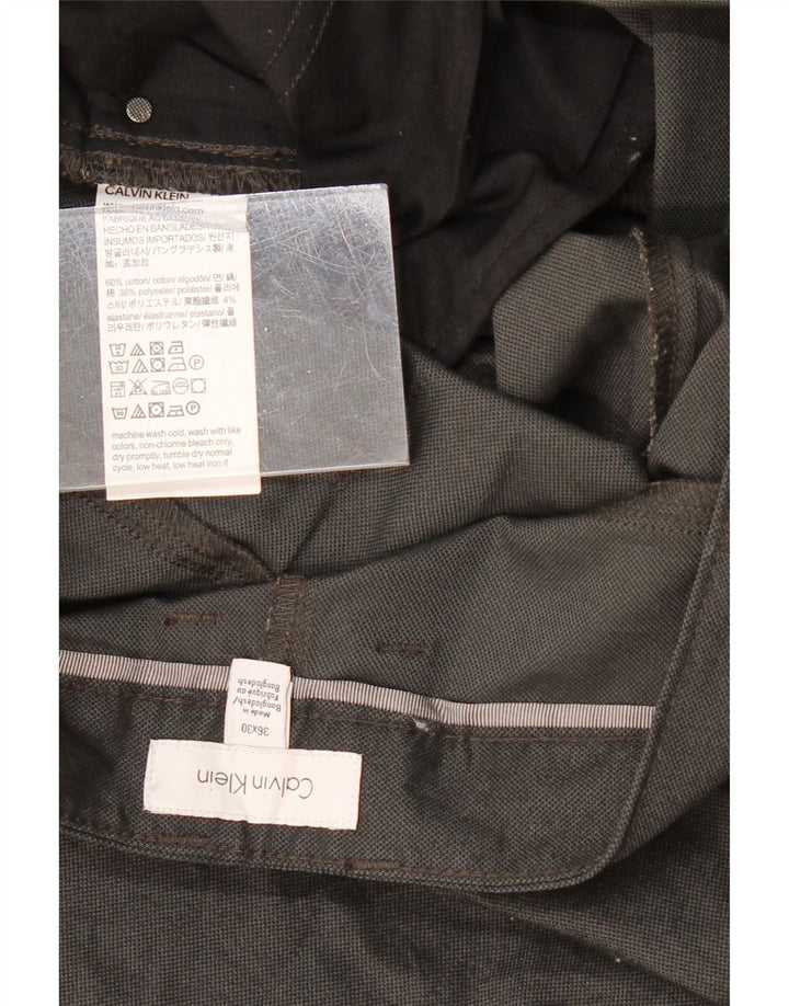 Męskie spodnie casual CALVIN KLEIN W36 L30, czarna bawełna