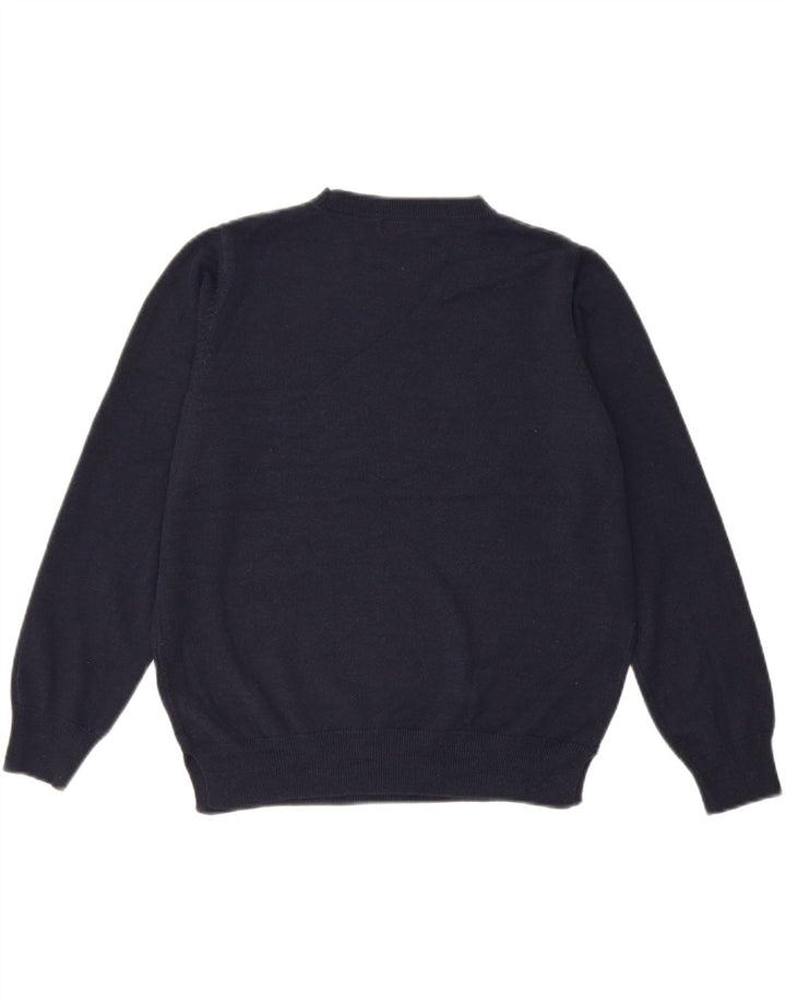 MARKS & SPENCER Womens Crew Neck Jumper Sweater UK 14 Medium Navy Blue Vintage Marks & Spencer and Second-Hand Marks & Spencer from Messina Hembry 