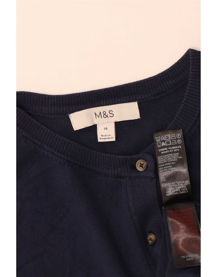 Sweter damski Marks & Spencer UK 14, średni granatowy, wiskoza