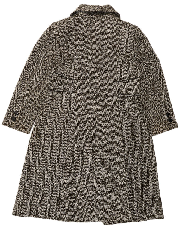 Płaszcz damski Jacques Vert UK 18 XL, czarny, poliester w jodełkę