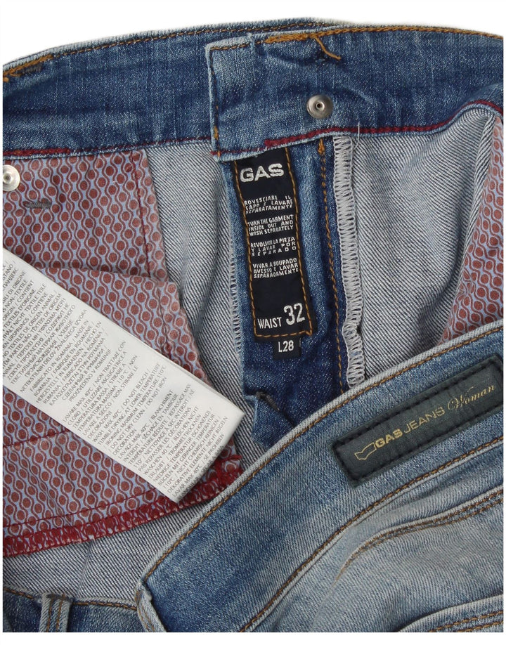Damskie jeansy Gas Slim W32 L28 Niebieskie bawełniane