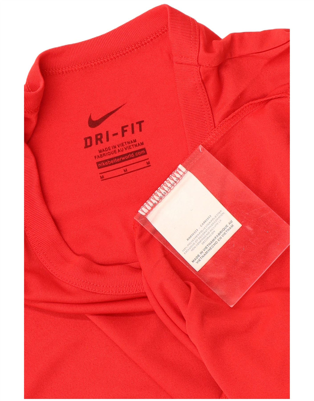 Damski T-shirt NIKE Dri Fit UK 12, średni czerwony poliester