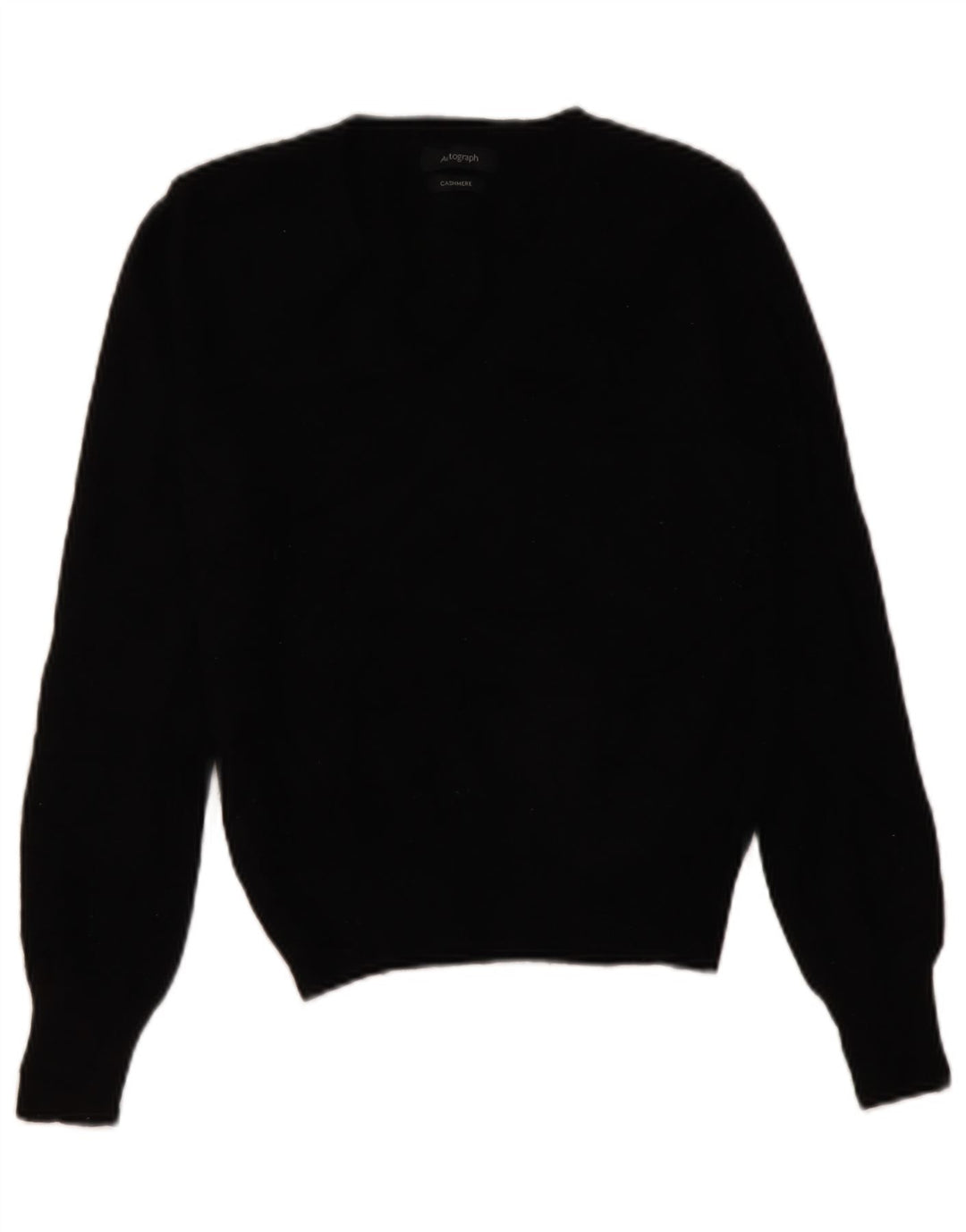 Marks & Spencer Damski sweter z okrągłym dekoltem i autografem, UK 8, mały, czarny
