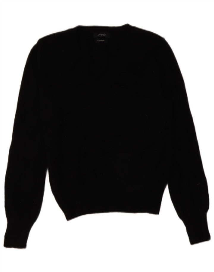 Marks & Spencer Damski sweter z okrągłym dekoltem i autografem, UK 8, mały, czarny