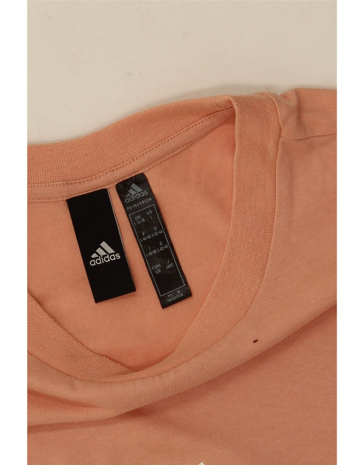 Damska koszulka Adidas Oversized Graphic Top UK 16/18 Duży pomarańczowy poliester