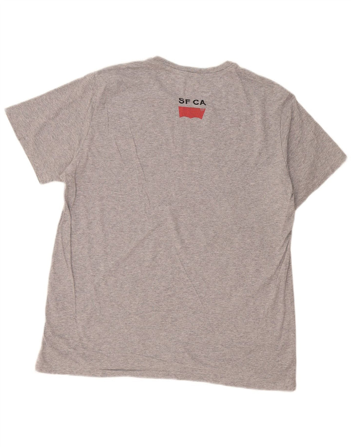 Męski T-shirt z grafiką Levi's Top XL, szary, nakrapiany