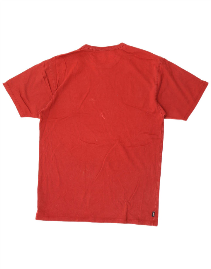 T-shirt męski Vans, bawełniany, średni czerwony