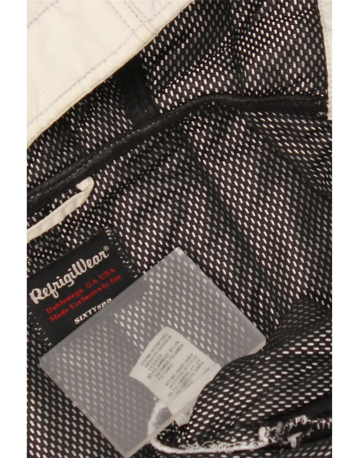 REFRIGIWEAR Damska kurtka bomberka z kapturem UK 14 Średni biały poliamid