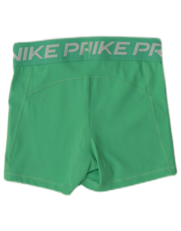 Damskie spodenki sportowe NIKE Dri Fit Graphic UK 8, małe, zielone, poliestrowe