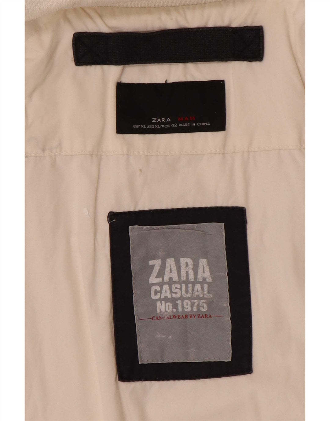 Męska kurtka bomberka Zara UK 42 XL, biała