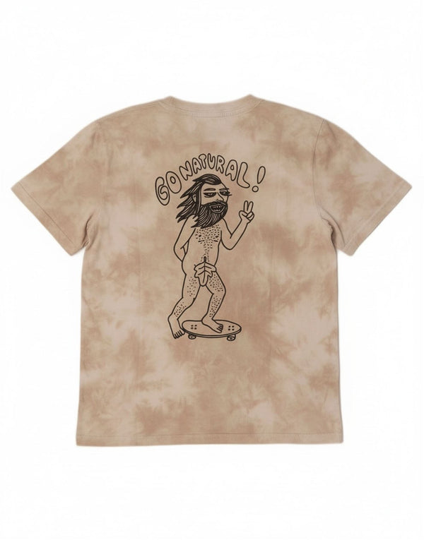 Męska koszulka Element o regularnym kroju z grafiką Top XS, beżowa, bawełniana Tie Dye