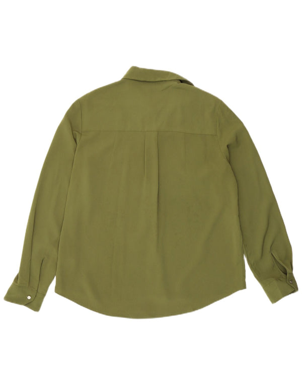 Damska bluzka koszulowa Topshop UK 10, mała, khaki, poliester