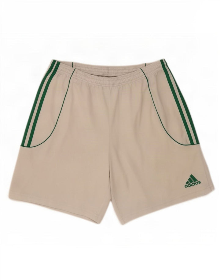 Męskie spodenki sportowe Adidas, duże, białe, poliestrowe