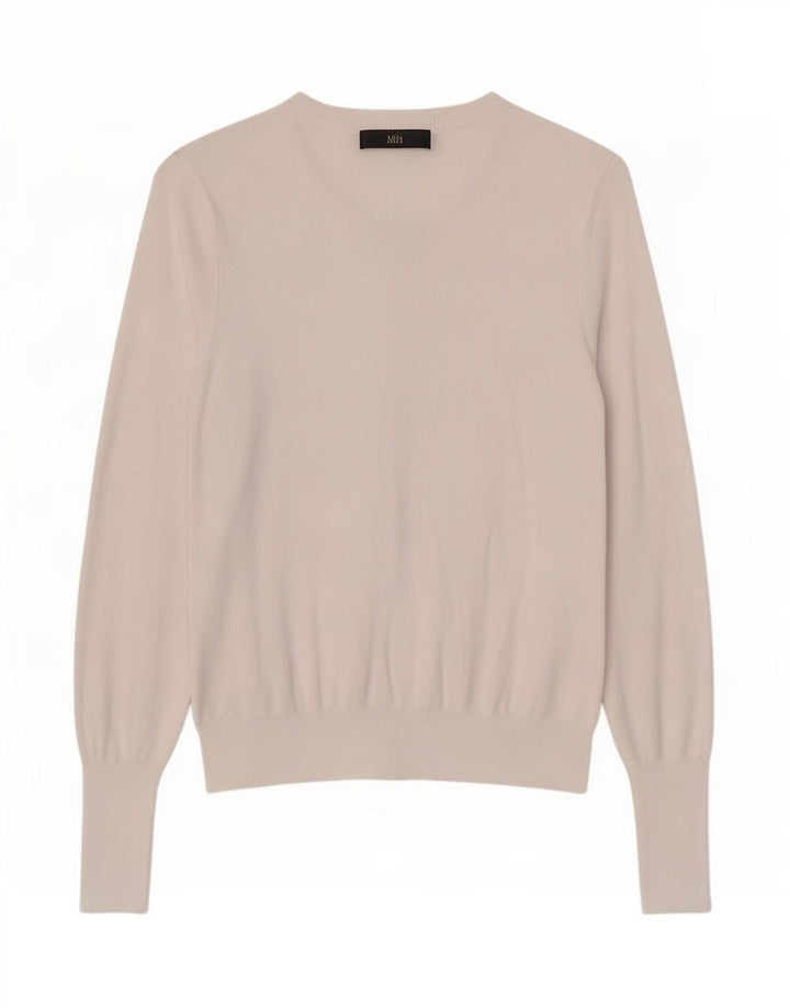 Sweter damski Marks & Spencer UK 12, średni, biały, wiskoza