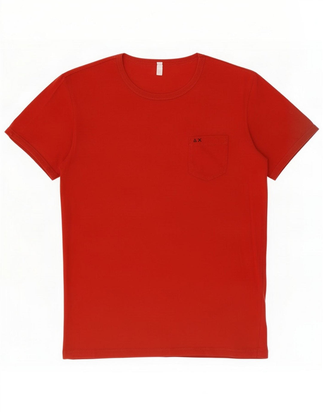 Sun68 Męski T-Shirt Top, duży, czerwony, bawełniany