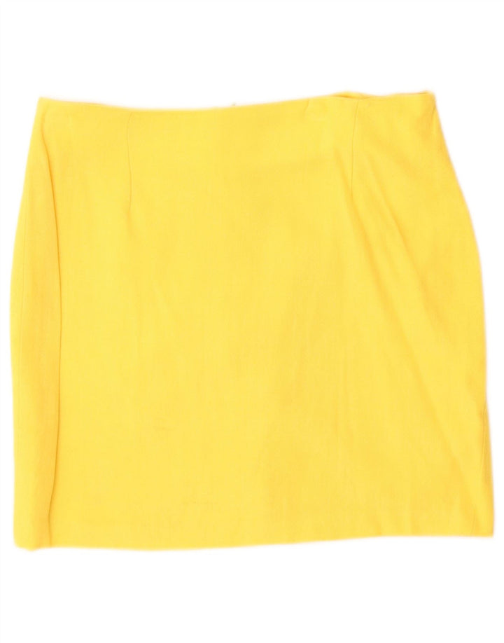 Le Group Damski zestaw spódnic zapinanych na 6 guzików, UK 12 Medium W28 Żółta wełna