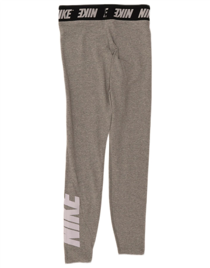 Damskie legginsy NIKE Graphic UK 8 Small, szare, bawełniane