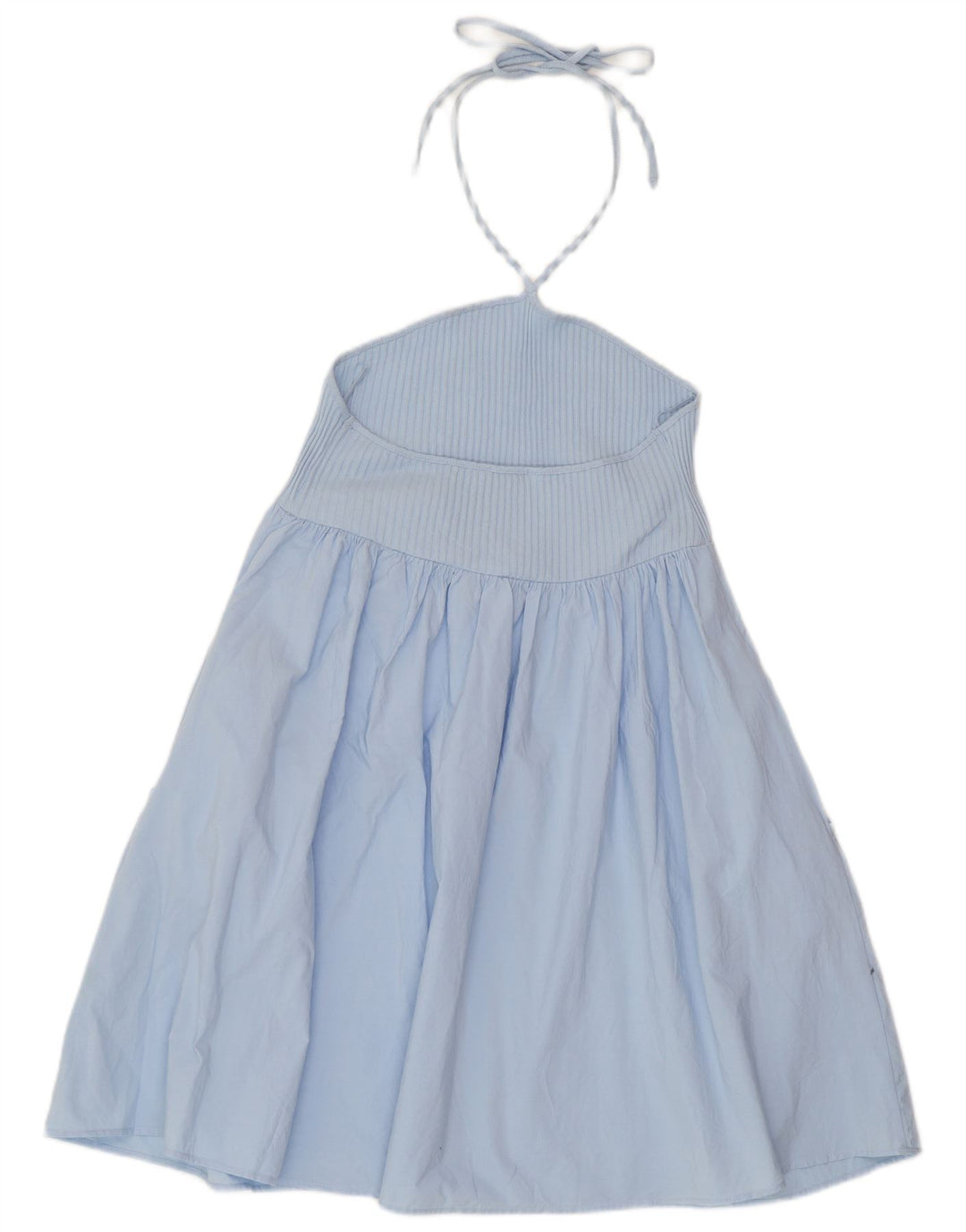 Damska sukienka wiązana na szyi ZARA UK 12 Średni niebieski