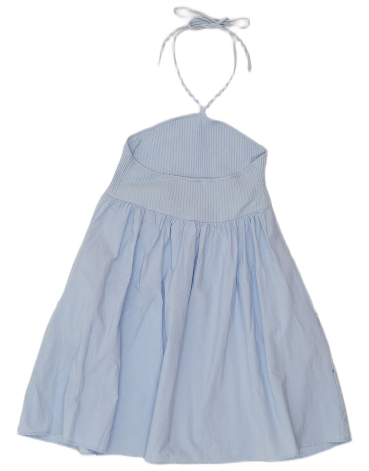 Damska sukienka wiązana na szyi ZARA UK 12 Średni niebieski