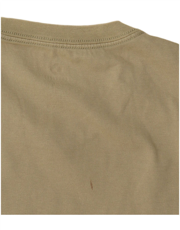 Męska koszulka Converse z grafiką, średnia, bawełniana khaki