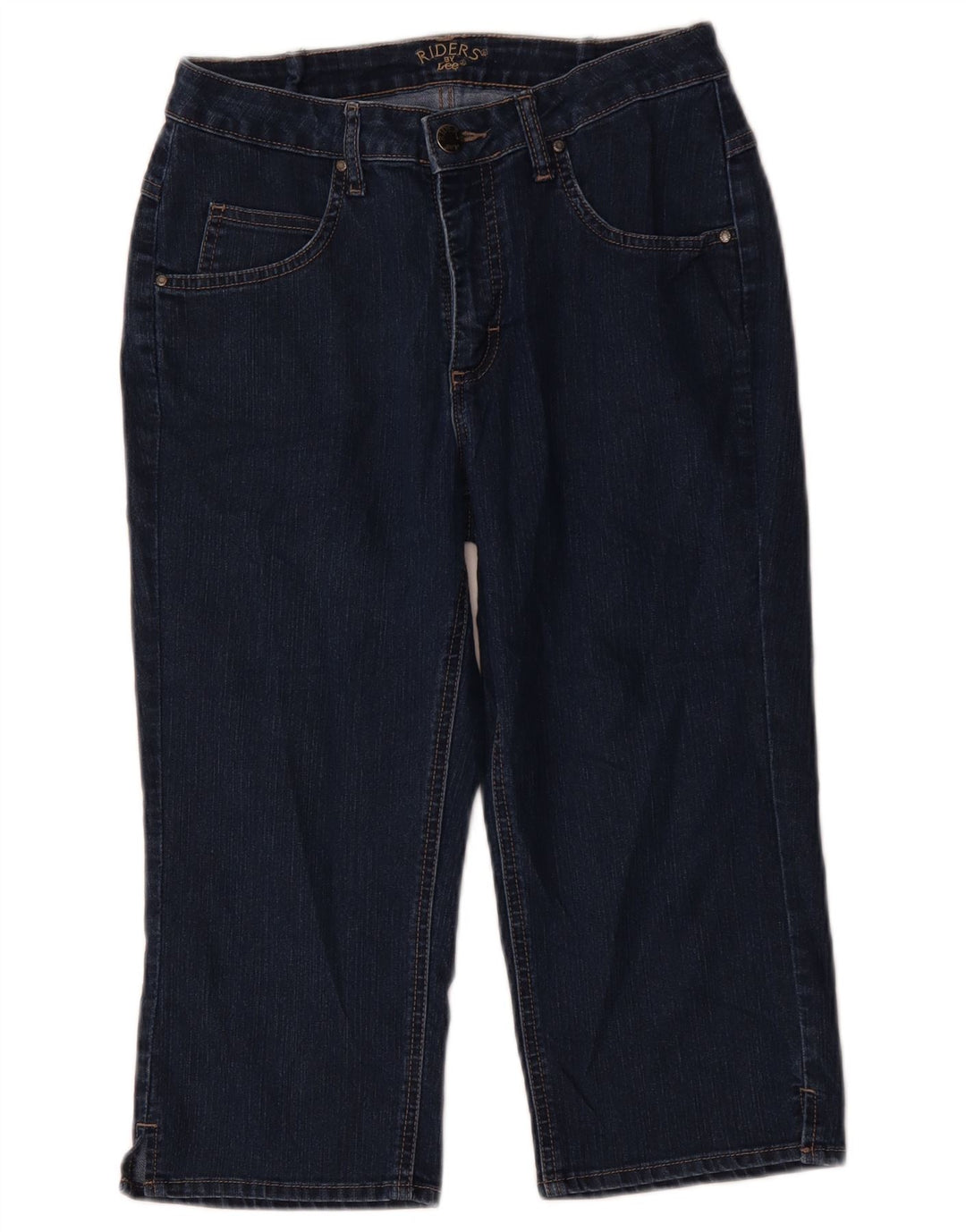 Damskie jeansy Lee Riders Capri US 8 Medium W30 L18 Granatowa bawełna