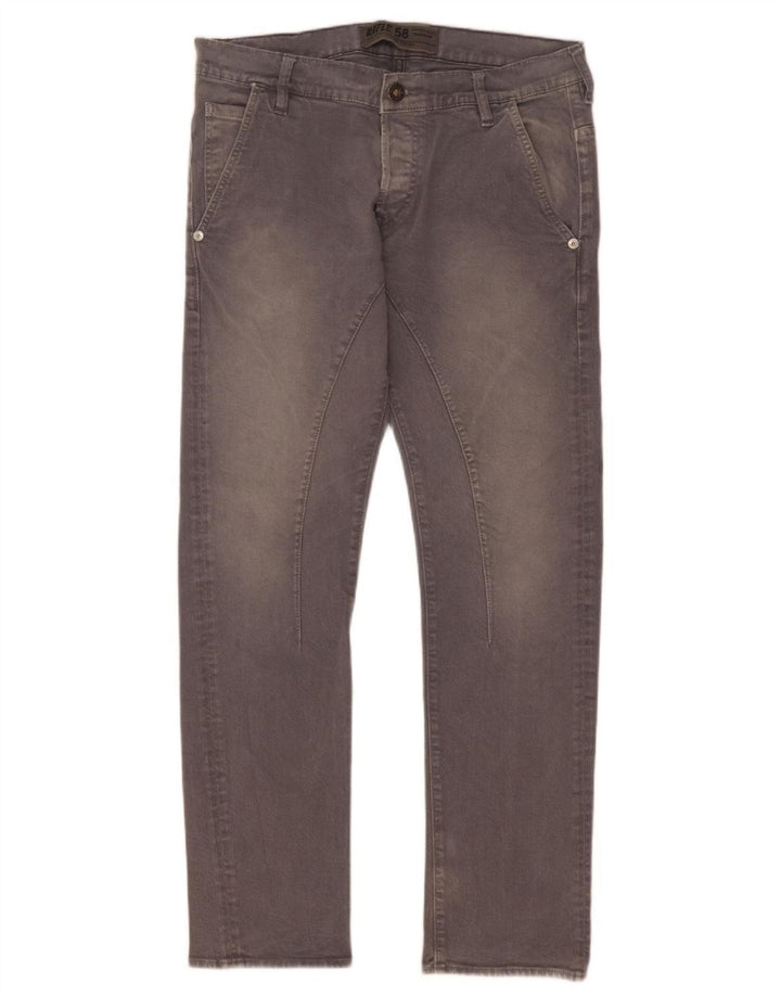 Męskie jeansy Rifle Slim W32 L31 Szara bawełna