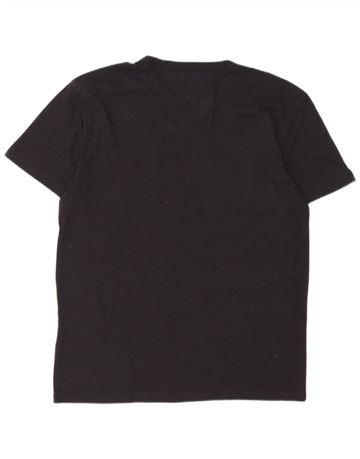 T-shirt męski Tommy Hilfiger Top, średni czarny, bawełniany