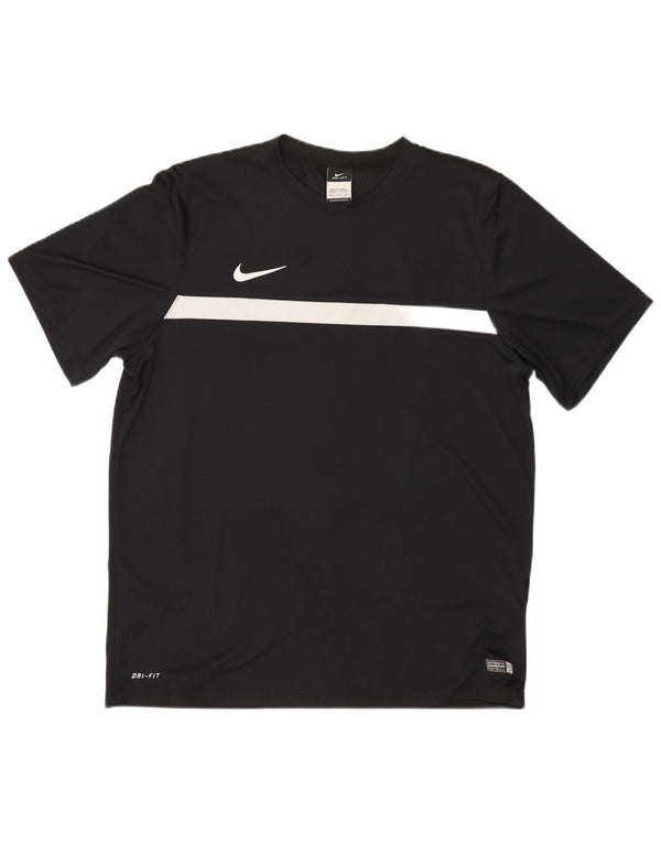 Męski T-shirt Nike Dri Fit Top 2XL Czarny poliester z blokami kolorów