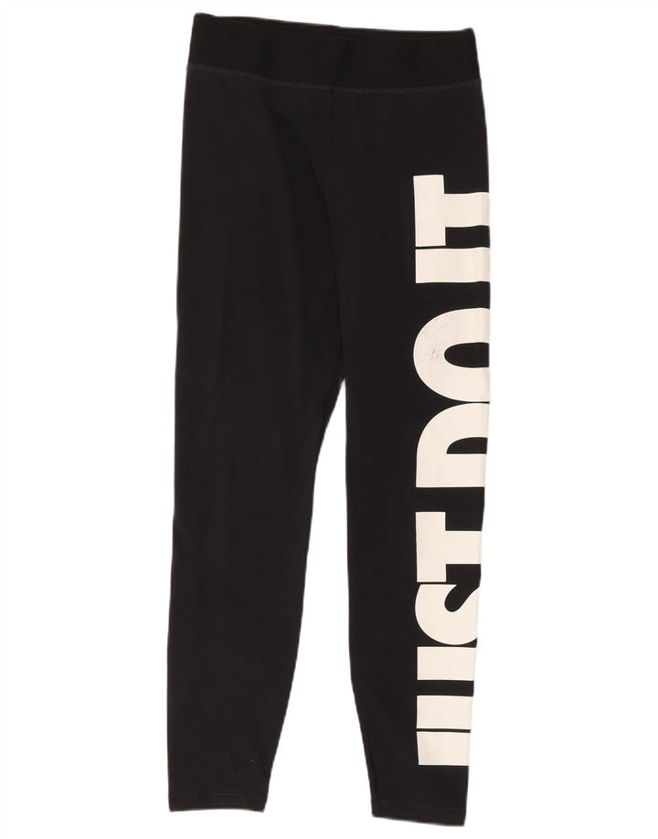 Damskie legginsy Nike Graphic UK 12, średni czarny poliester