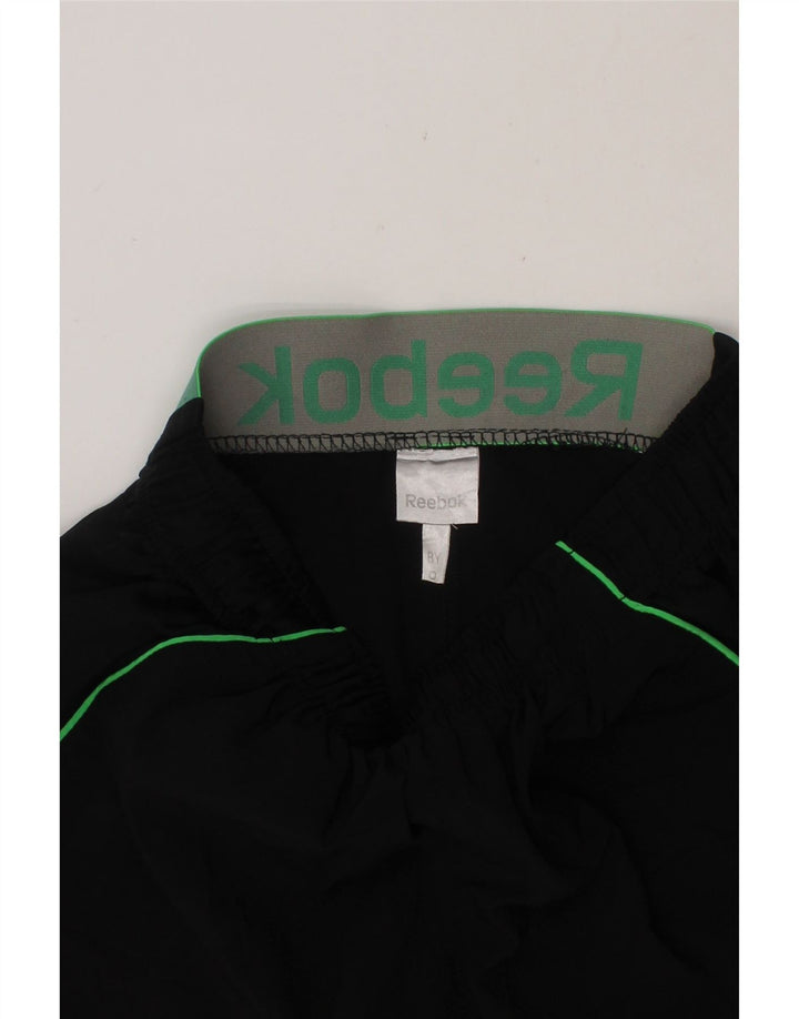 REEBOK Boys Sport Shorts 7-8 Years  Black Polyester Vintage Reebok and Second-Hand Reebok from Messina Hembry 