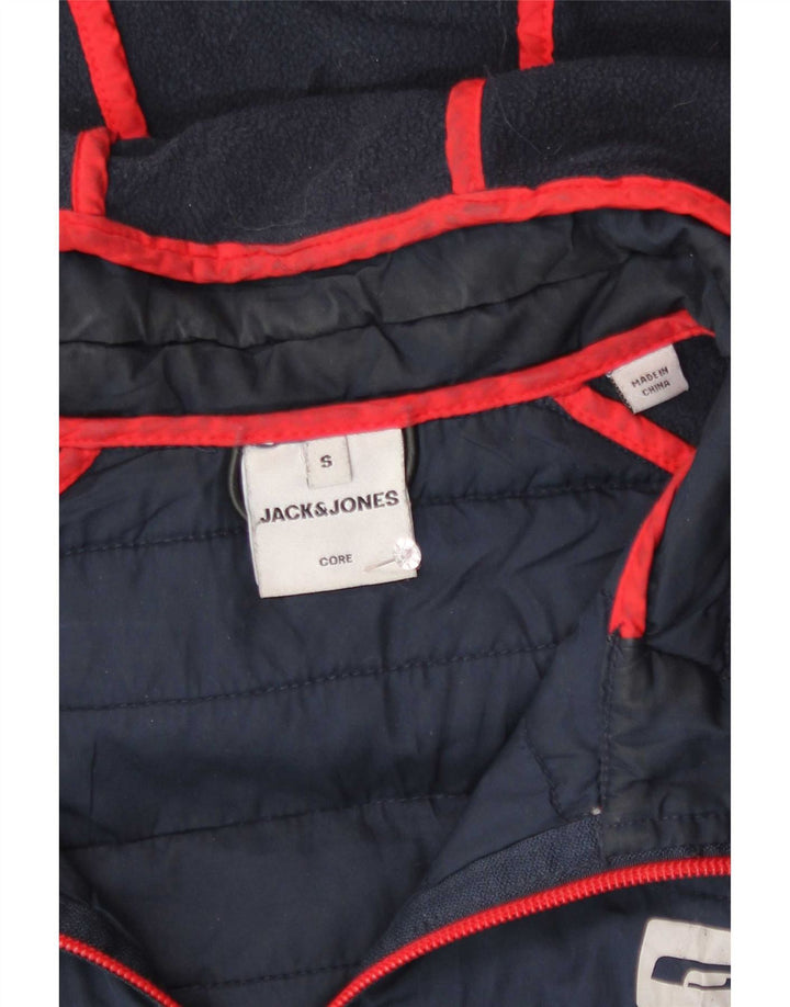 Męska wyściełana bluza dresowa z kapturem Jack & Jones, mała, granatowa