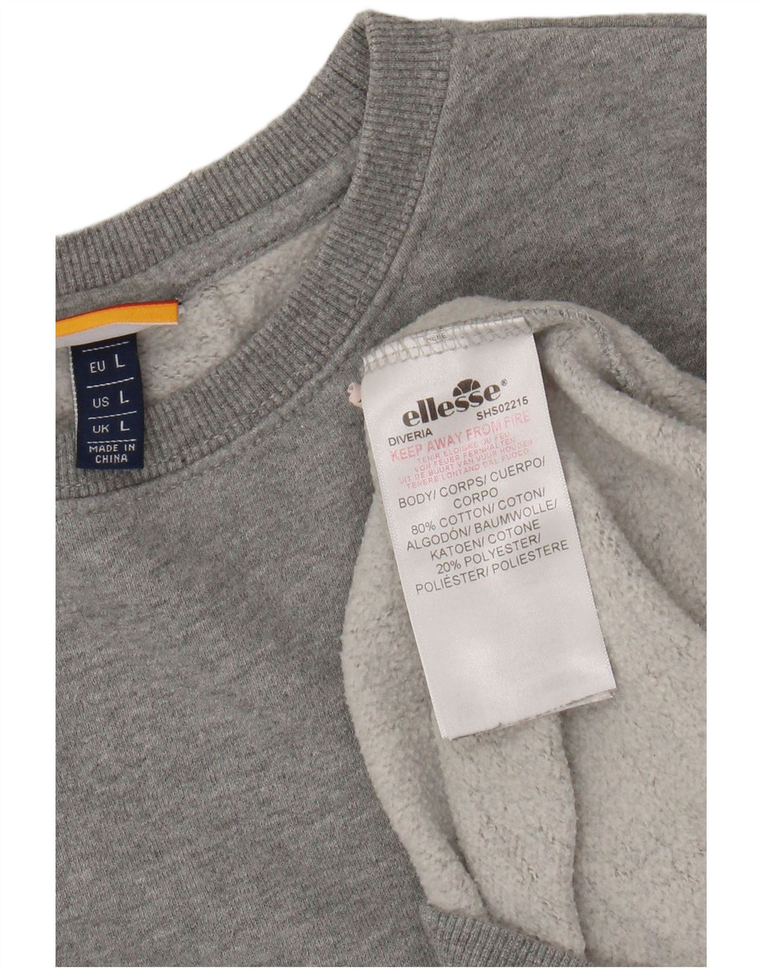 Męski sweter Ellesse, duży, szary, bawełniany