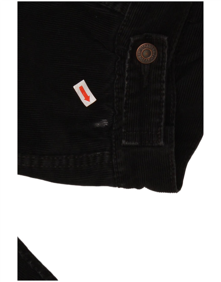 Męska sztruksowa kurtka Sherpa Levi's UK 40, duża, czarna, bawełniana