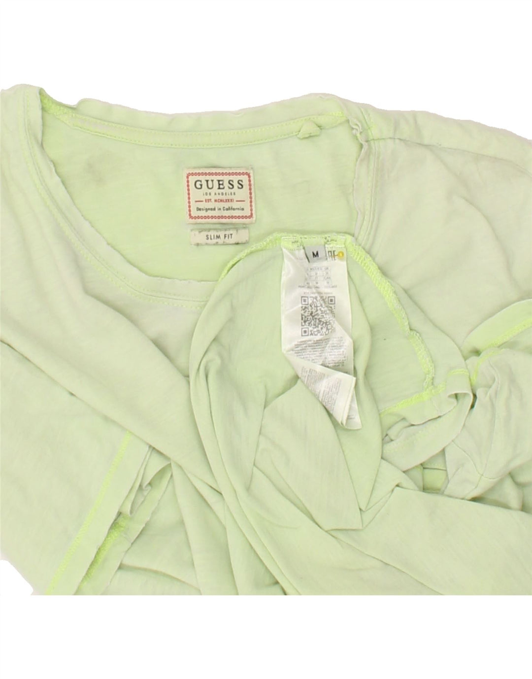 GUESS Mens Slim Fit T-Shirt Top Medium Green Vintage Guess and Second-Hand Guess from Messina Hembry 
