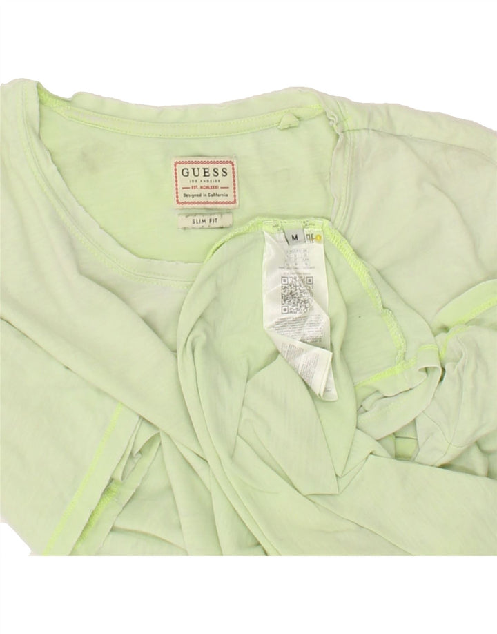 GUESS Mens Slim Fit T-Shirt Top Medium Green Vintage Guess and Second-Hand Guess from Messina Hembry 