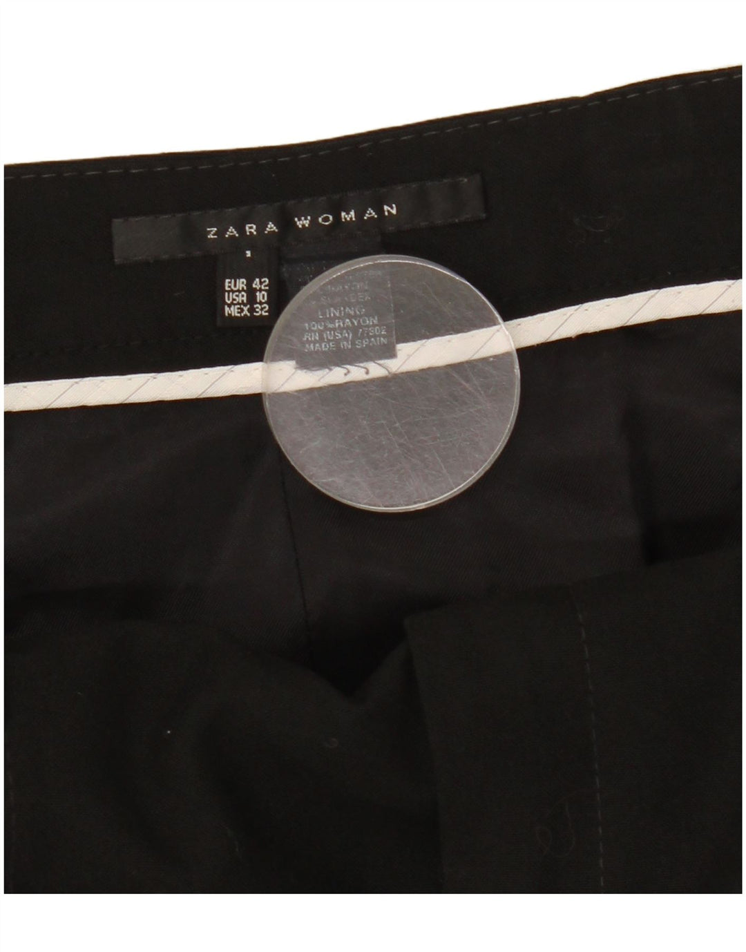 Spódnica damska Zara w kształcie litery A EU 42 Large W32 Czarny Rayon