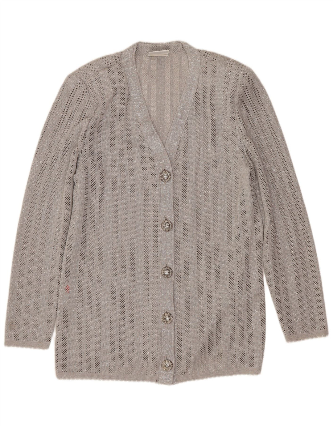 Damski sweter rozpinany LIOLA UK 12 Średni szary, nakrapiany wiskoza