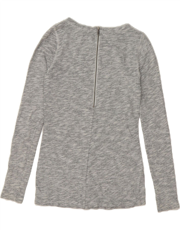 J. CREW Womens Top Long Sleeve UK 6 XS Grey Flecked Vintage J. Crew and Second-Hand J. Crew from Messina Hembry 